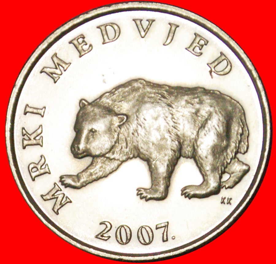  # BÄREN: KROATIEN ★ 5 KUNA 2007. uSTG STEMPELGLANZ!   