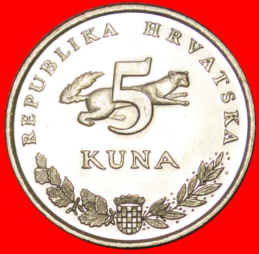  # BEAR: CROATIA ★ 5 KUNA 2007. MINT LUSTER! LOW START ★ NO RESERVE!   