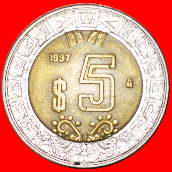  # SUN STONE: MEXICO ★ 5 PESOS 1997! LOW START ★ NO RESERVE!   