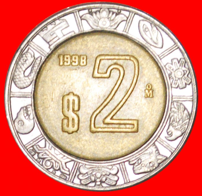 # SUN STONE: MEXICO ★ 2 PESOS 1998! LOW START ★ NO RESERVE!