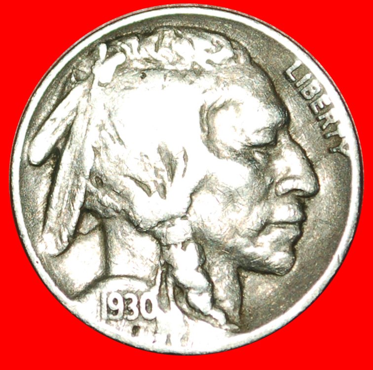 # INDIAN HEAD (1913-1938): USA ★ 5 CENTS 1930 BLACK DIAMOND (1893-1915)! LOW START ★ NO RESERVE!   