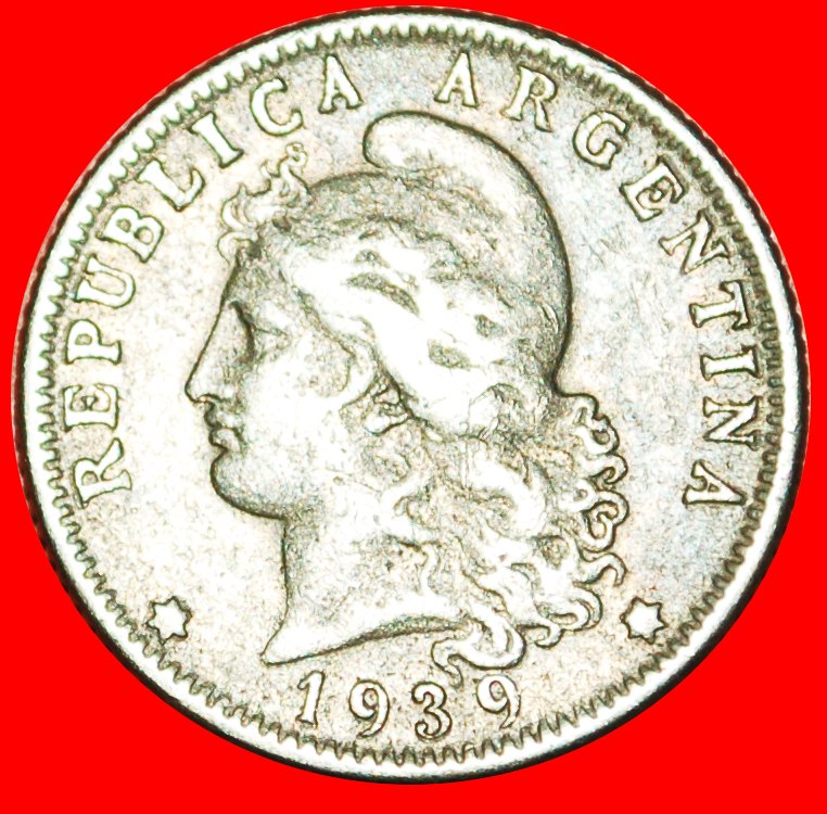 # STARS: ARGENTINA ★ 20 CENTAVOS 1939! LOW START ★ NO RESERVE!