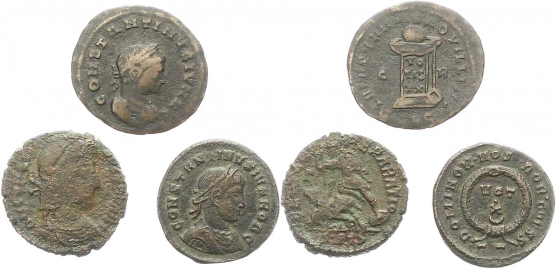  0336 Römer Konstantin I. / Konstantius II. Lot mit drei Centenionalis   