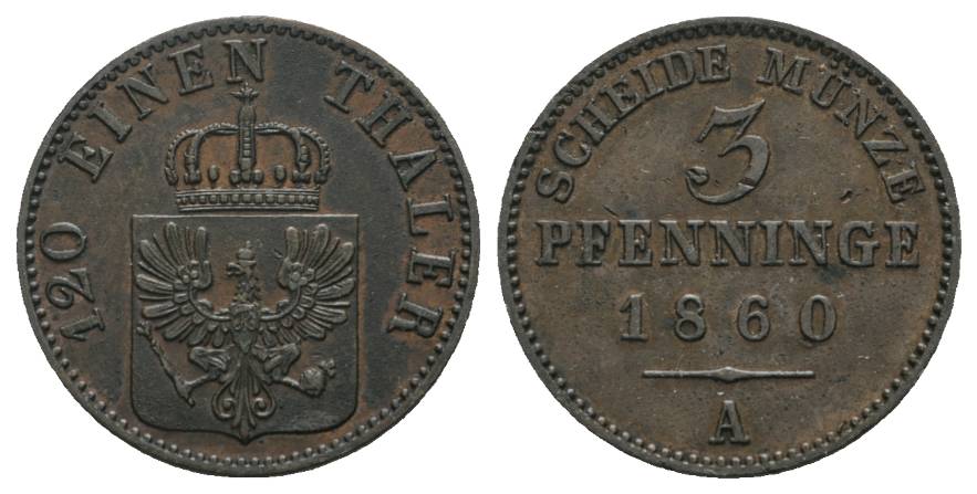  Altdeutschland, Kleinmünze 1860   