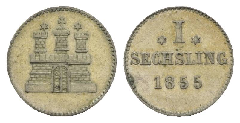  Altdeutschland, Kleinmünze 1855   