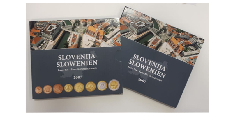 Slowenien  Euro-Kursmünzensatz  2007    FM-Frankfurt   