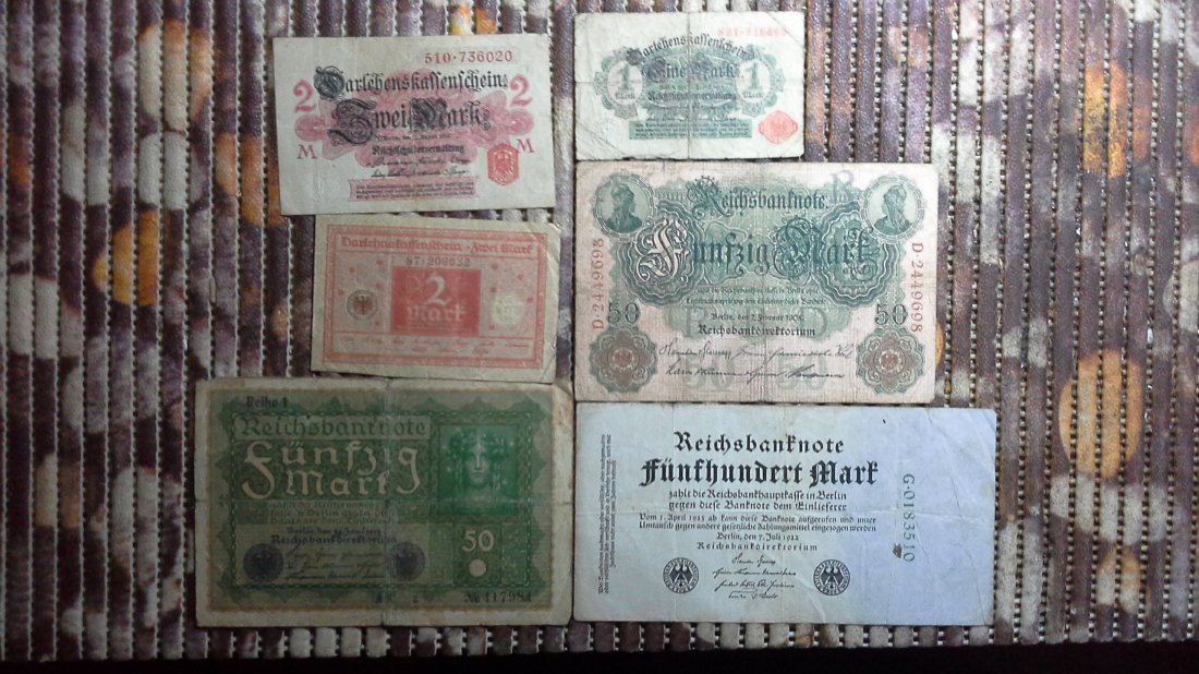  Lot Banknoten Deutsches Reich (g1084)   