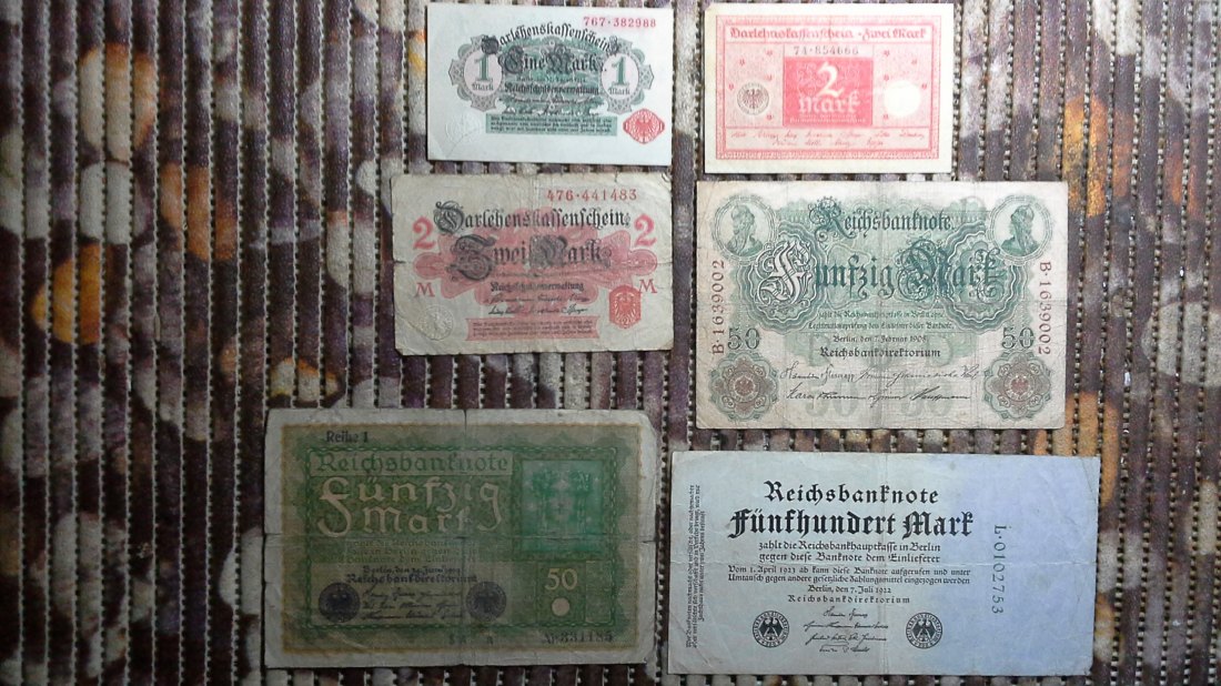  Lot Banknoten Deutsches Reich (g1089)   