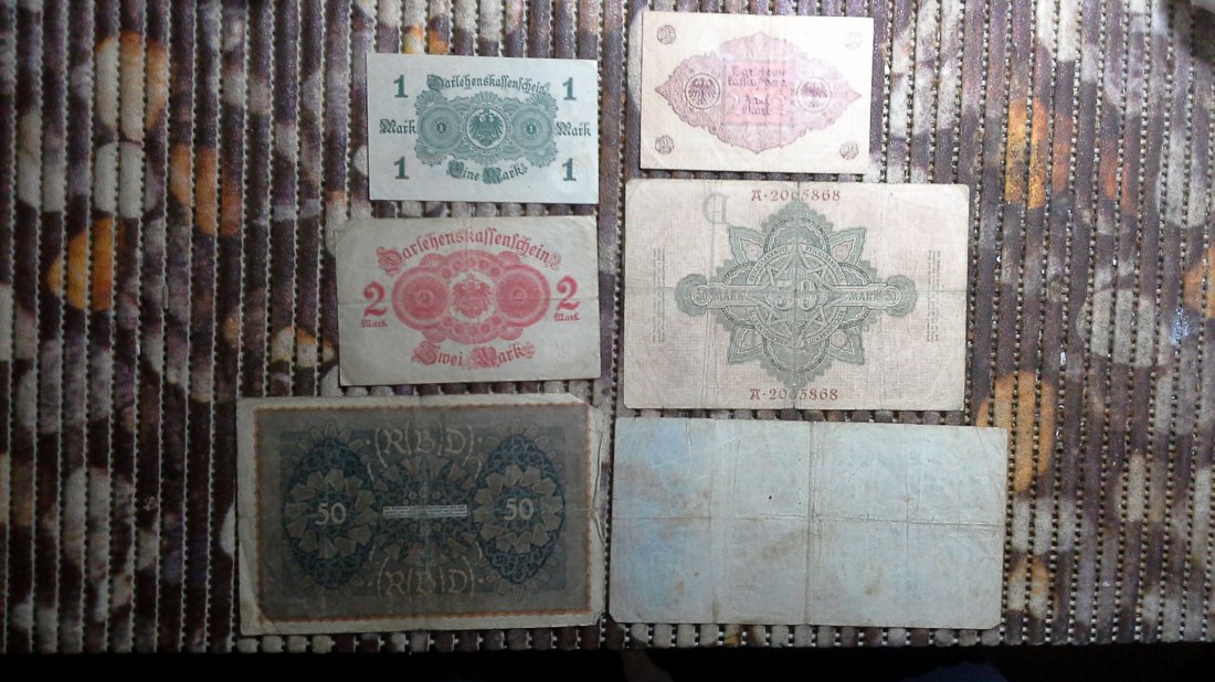  Lot Banknoten Deutsches Reich (g1090)   