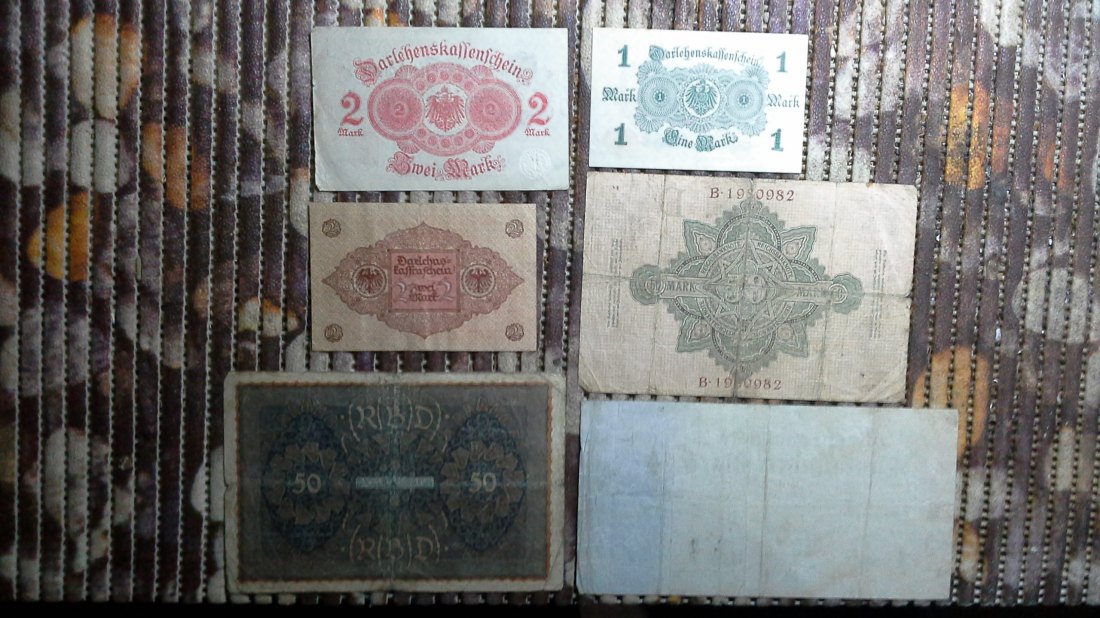 Lot Banknoten Deutsches Reich (g1092)   