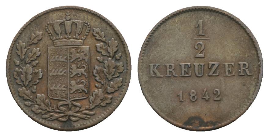  Altdeutschland, Kleinmünze 1842   