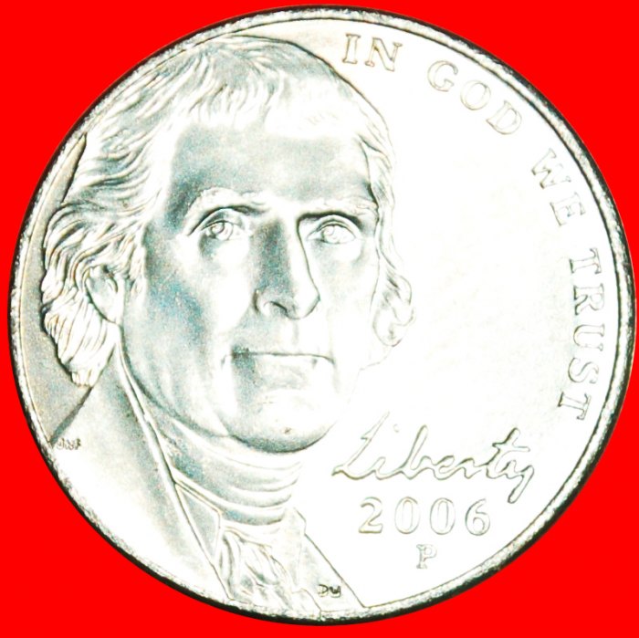  * NEUER TYP: VEREINIGTEN STAATEN USA ★ 5 CENTS 2006P STG! Jefferson (1801-1809) OHNE VORBEHALT!   