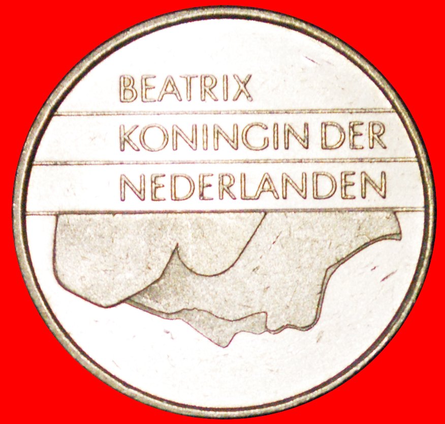  * PORTRÄT UNTEN (1987-2001): NIEDERLANDE ★ 1 GULDEN 1988 VZGL STEMPELGLANZ! Beatrix (1980-2013)   