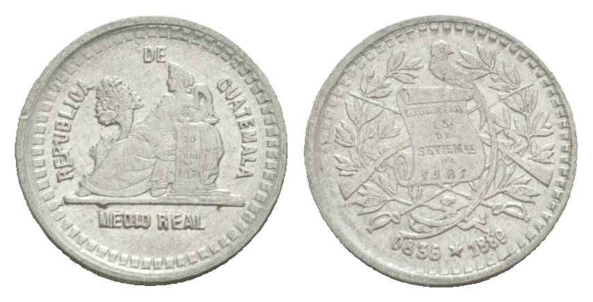  Guatemala, 1/2 Real 1889   