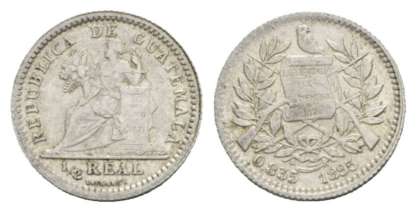  Guatemala, 1/2 Real 1895   