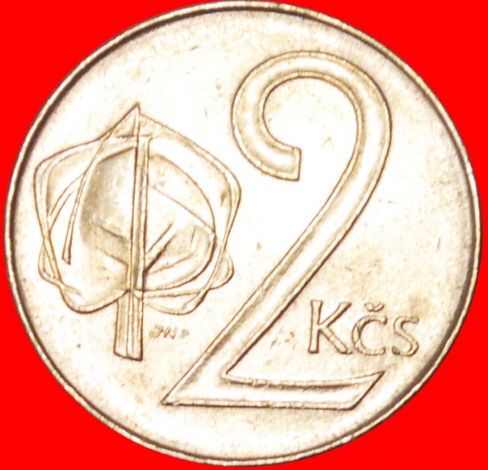  # SHIELD (1991-1992): CZECHOSLOVAKIA ★ 2 CROWNS 1991 MINT LUSTER! LOW START ★ NO RESERVE!   