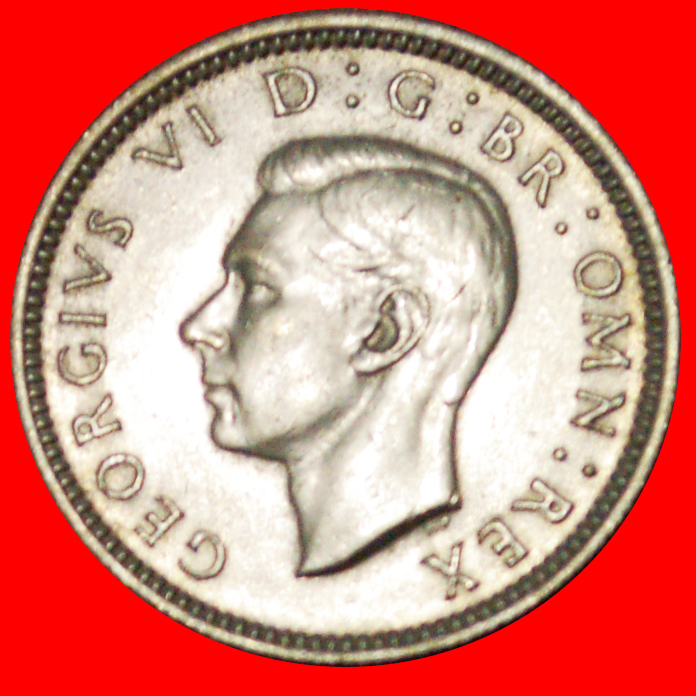  # SILVER: UNITED KINGDOM ★ 6 PENCE 1946 MINT LUSTER! LOW START ★ NO RESERVE! George VI (1936-1952)   