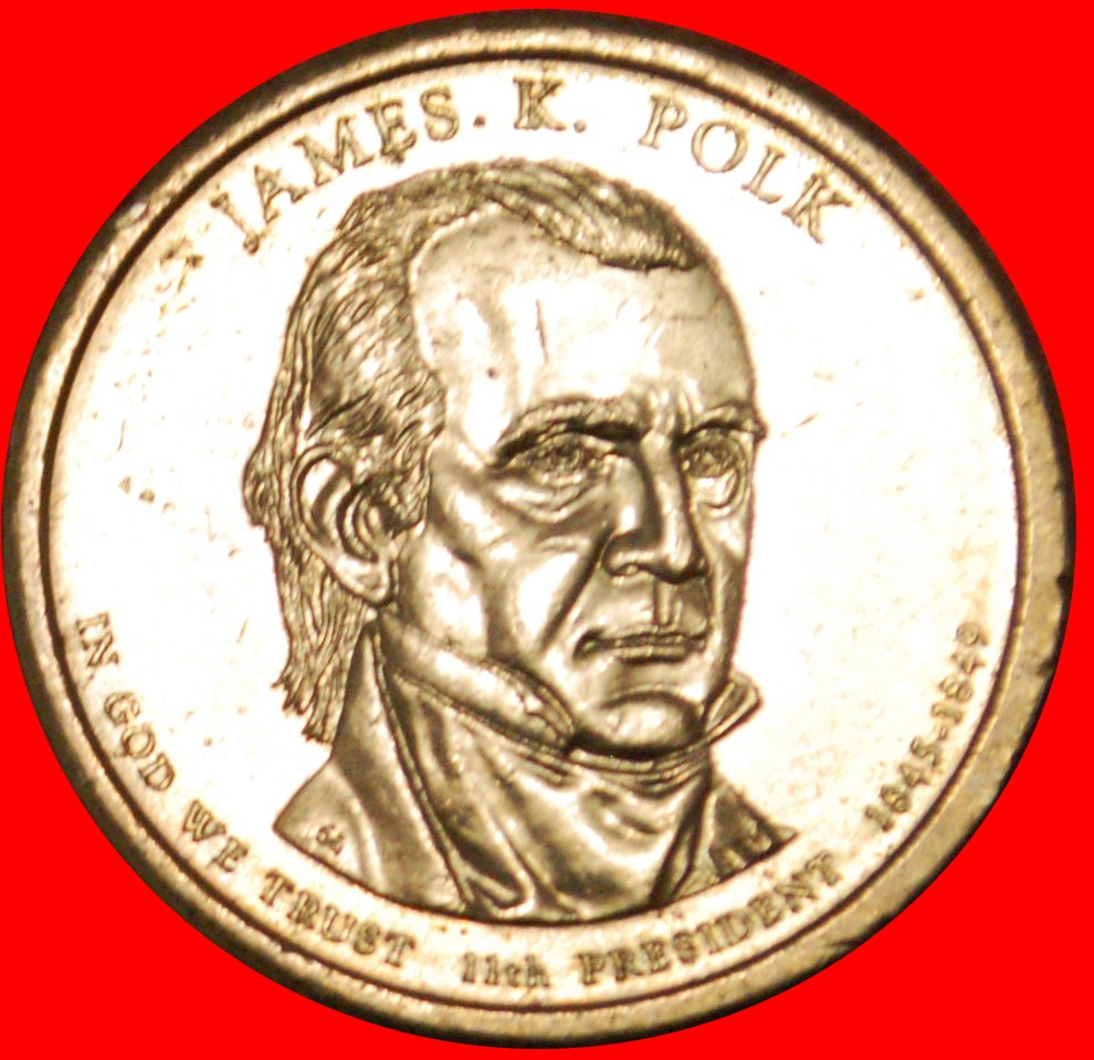  § POLK (1845-1849): VEREINIGTEN STAATEN USA ★ 1 DOLLAR 2009P uSTG STEMPELGLANZ!   