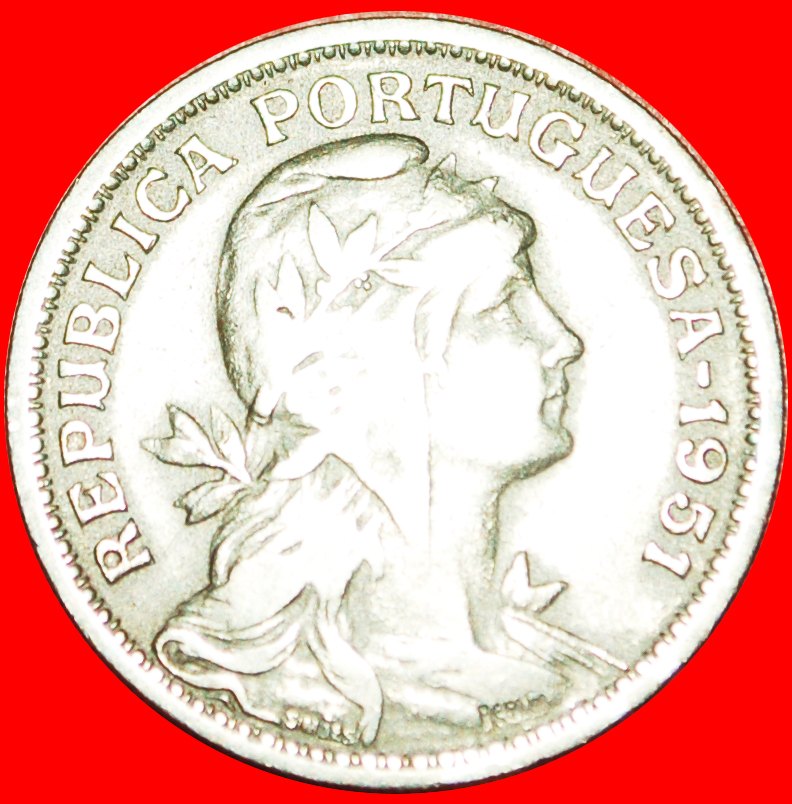  # FREIHEIT (1927-1968): PORTUGAL ★ 50 CENTAVOS 1951! OHNE VORBEHALT!   