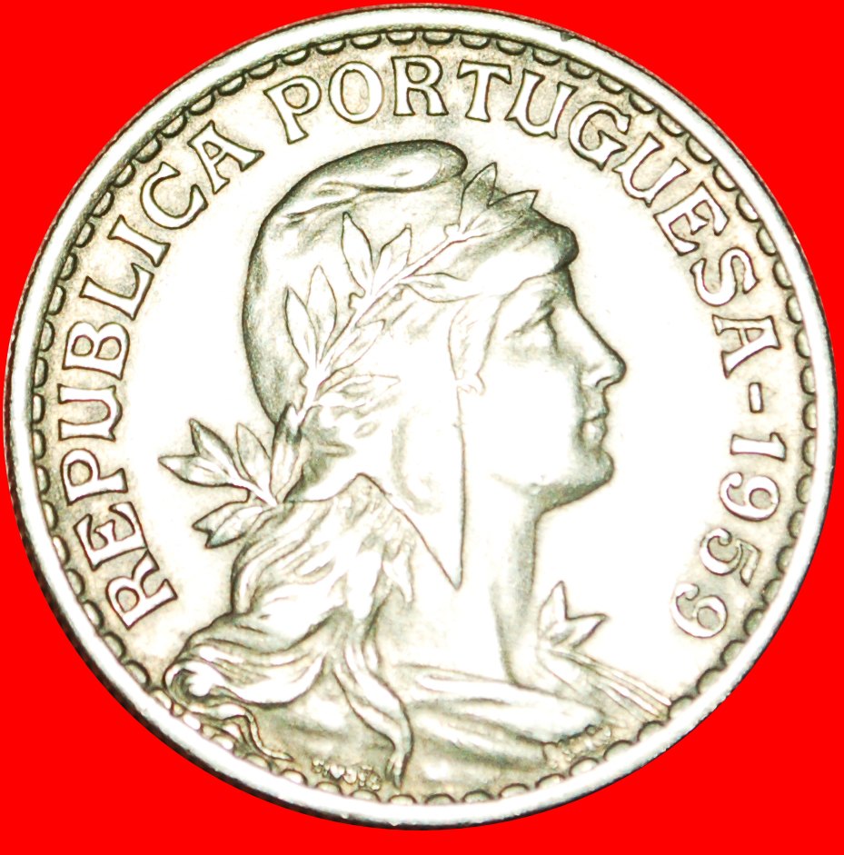  # FREIHEIT (1927-1968): PORTUGAL ★ 1 ESCUDO 1959! OHNE VORBEHALT!   