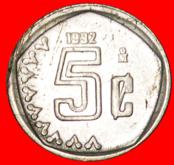  # SUN STONE (1992-2002): MEXICO ★ 5 CENTAVOS 1992! LOW START ★ NO RESERVE!   