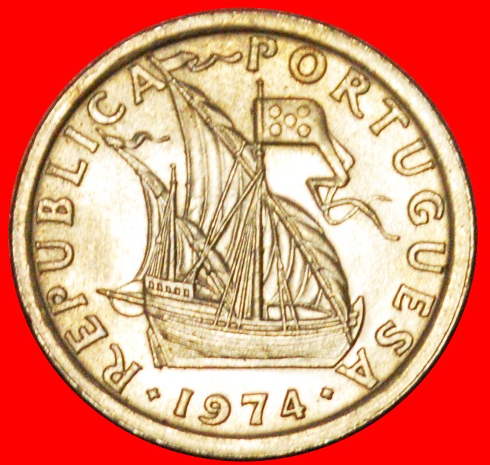  # SCHIFF  (1963-1985): PORTUGAL ★ 2.50 ESCUDOS 1974 STG STEMPELGLANZ!   