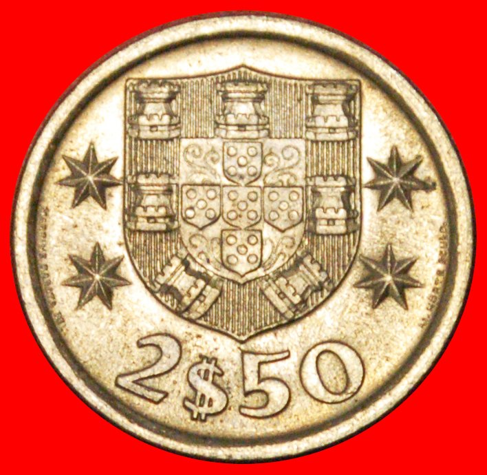  # SCHIFF  (1963-1985): PORTUGAL ★ 2.50 ESCUDOS 1974 STG STEMPELGLANZ!   