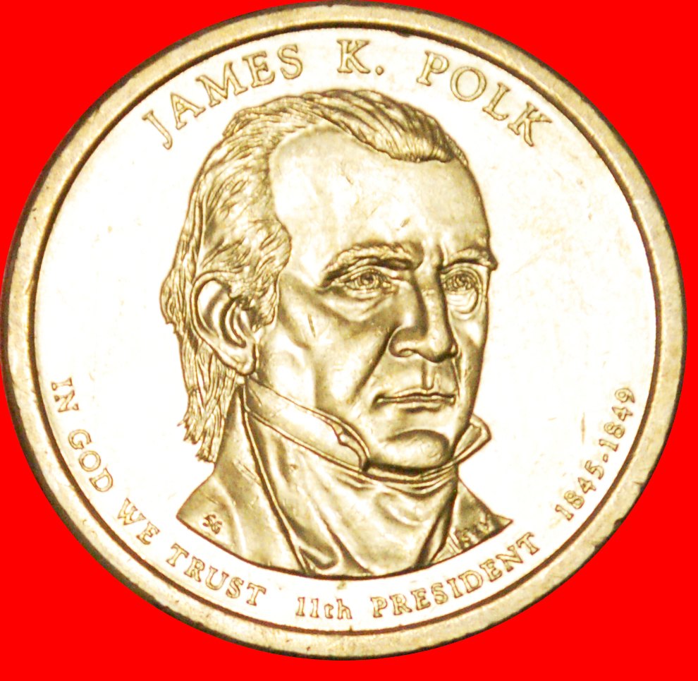  § POLK (1845-1849): VEREINIGTEN STAATEN USA ★ 1 DOLLAR 2009D uSTG STEMPELGLANZ OHNE VORBEHALT!   