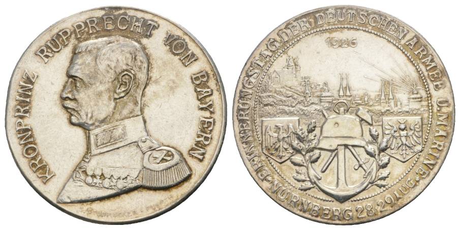  Bayern, Silbermedaille, 1926; 20,39 g; Ø 39,91 mm   