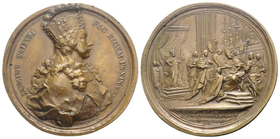  Österreich, Bronzemedaille, Joseph II., 1764; 80,06 g; Ø 64,04 mm   