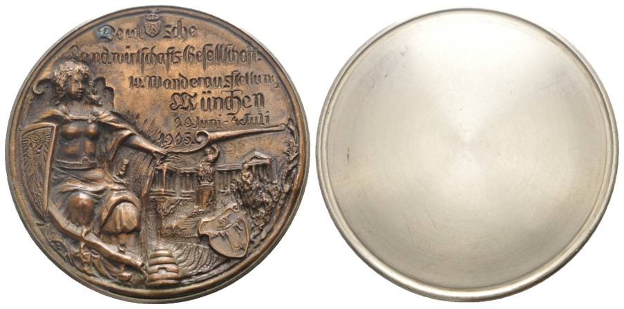  München, Bronzemedaille (Abzeichen), 1905;  13,75 g; Ø 52,63 mm   