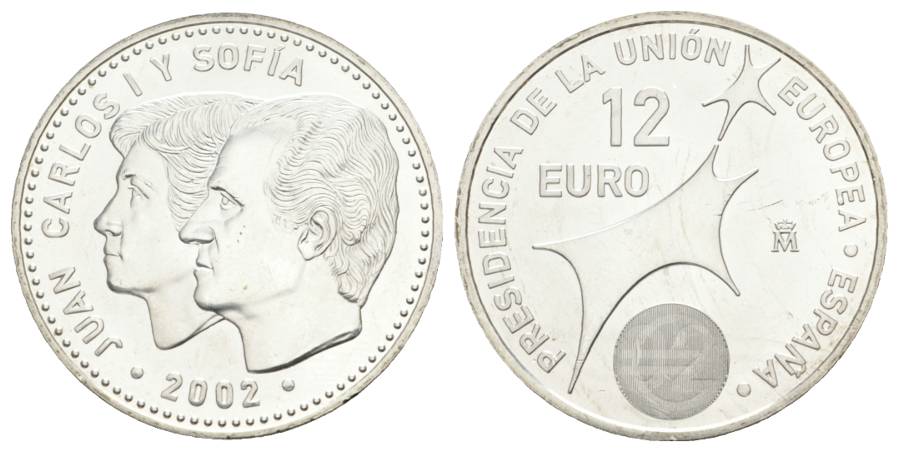  Spanien, 12 Euro, 2002; 18,06 g; Ø 32,95 mm   