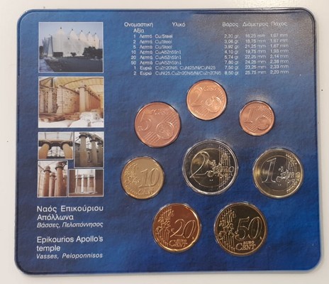  Griechenland  Euro-Kursmünzensatz   2004  FM-Frankfurt   