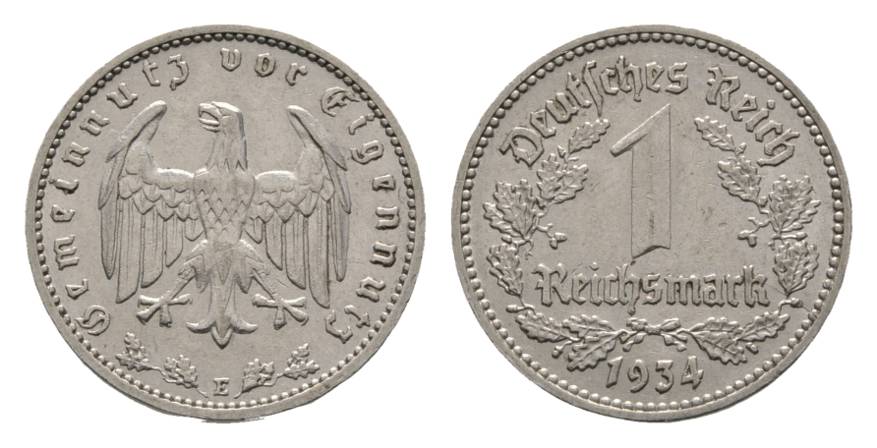  Deutsches Reich, 1 Reichsmark 1934   