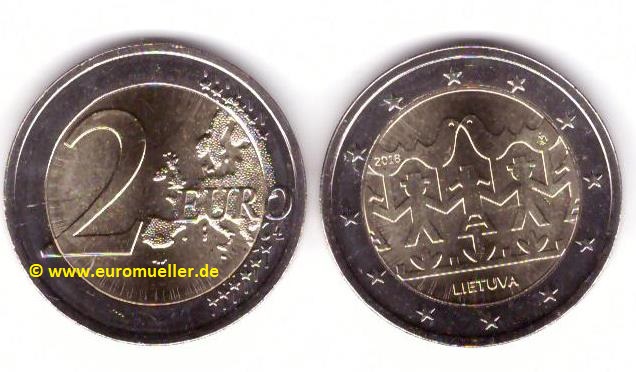 Litauen 2 Euro Gedenkmünze 2018...Festival   