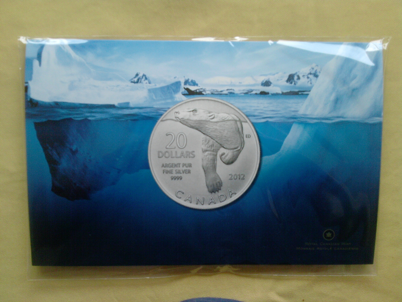  20 Dollars Kanada Silber Münze 2012 Eisbaer   