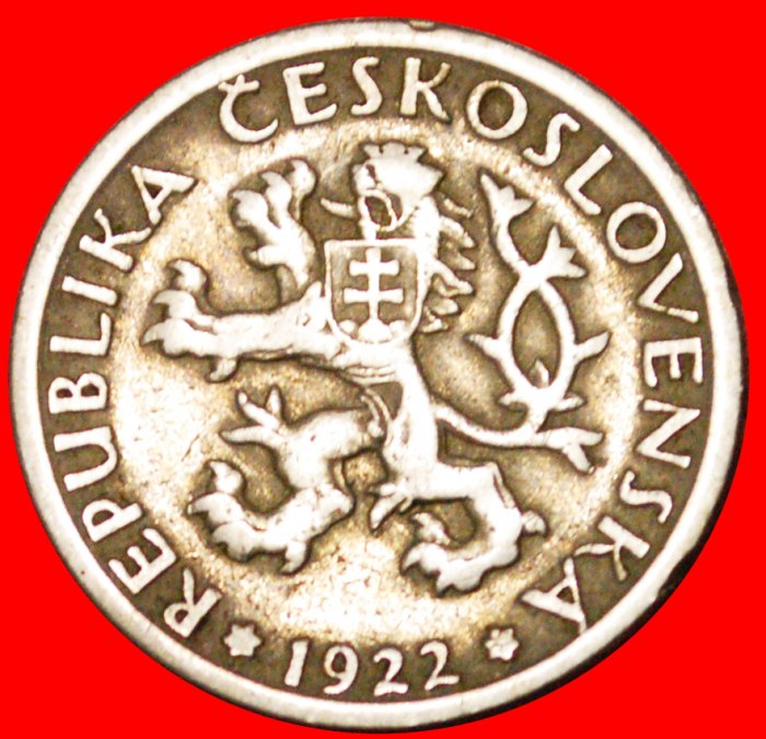  # 2 VERKAUFT ERNTE (1922-1938): TSCHECHOSLOWAKEI ★ 1 KRONE 1922!   