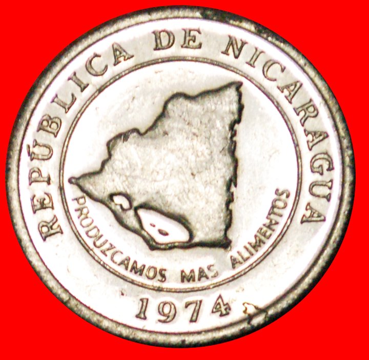  # FAO: NICARAGUA ★ 10 CENTAVOS 1974 MINT LUSTER! LOW START ★ NO RESERVE!   