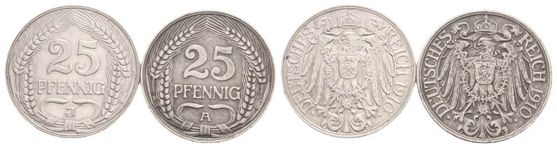  Deutsches Reich, 2 Kleinmünzen   