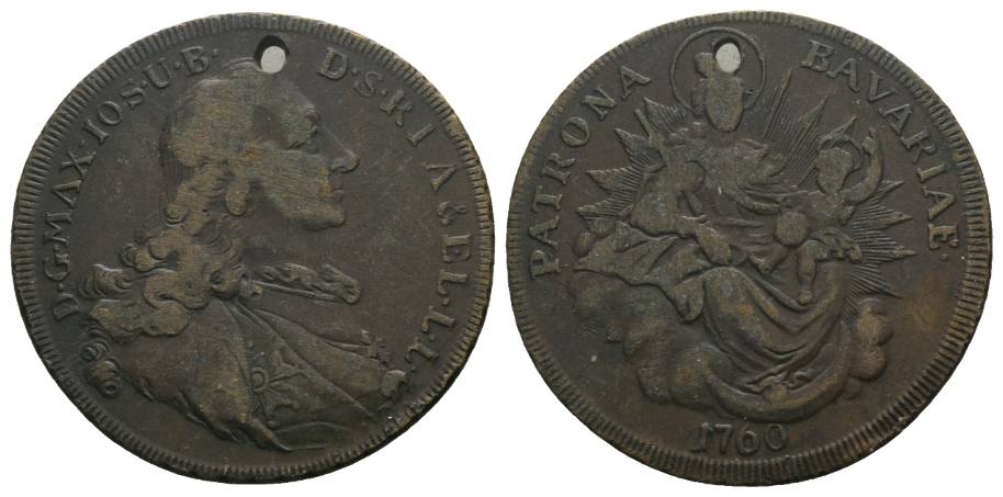  Bayern, Lauersche Nachprägung d. Madonnentalers 1760; 18,68 g; Ø 39,44 mm   