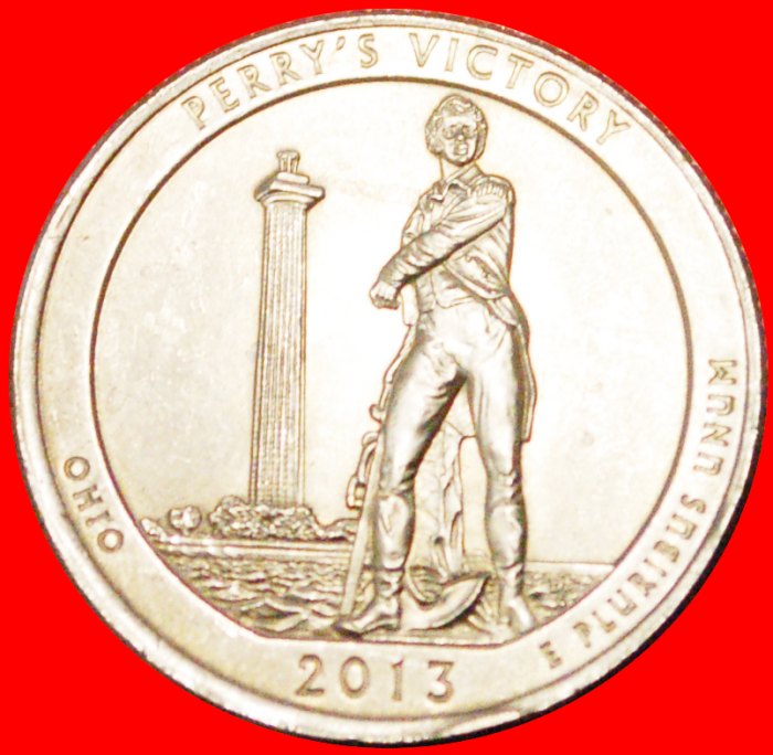  § PERRY: USA ★1/4 DOLLAR 2013P STG STEMPELGLANZ OHNE VORBEHALT★Washington 1789-1797   