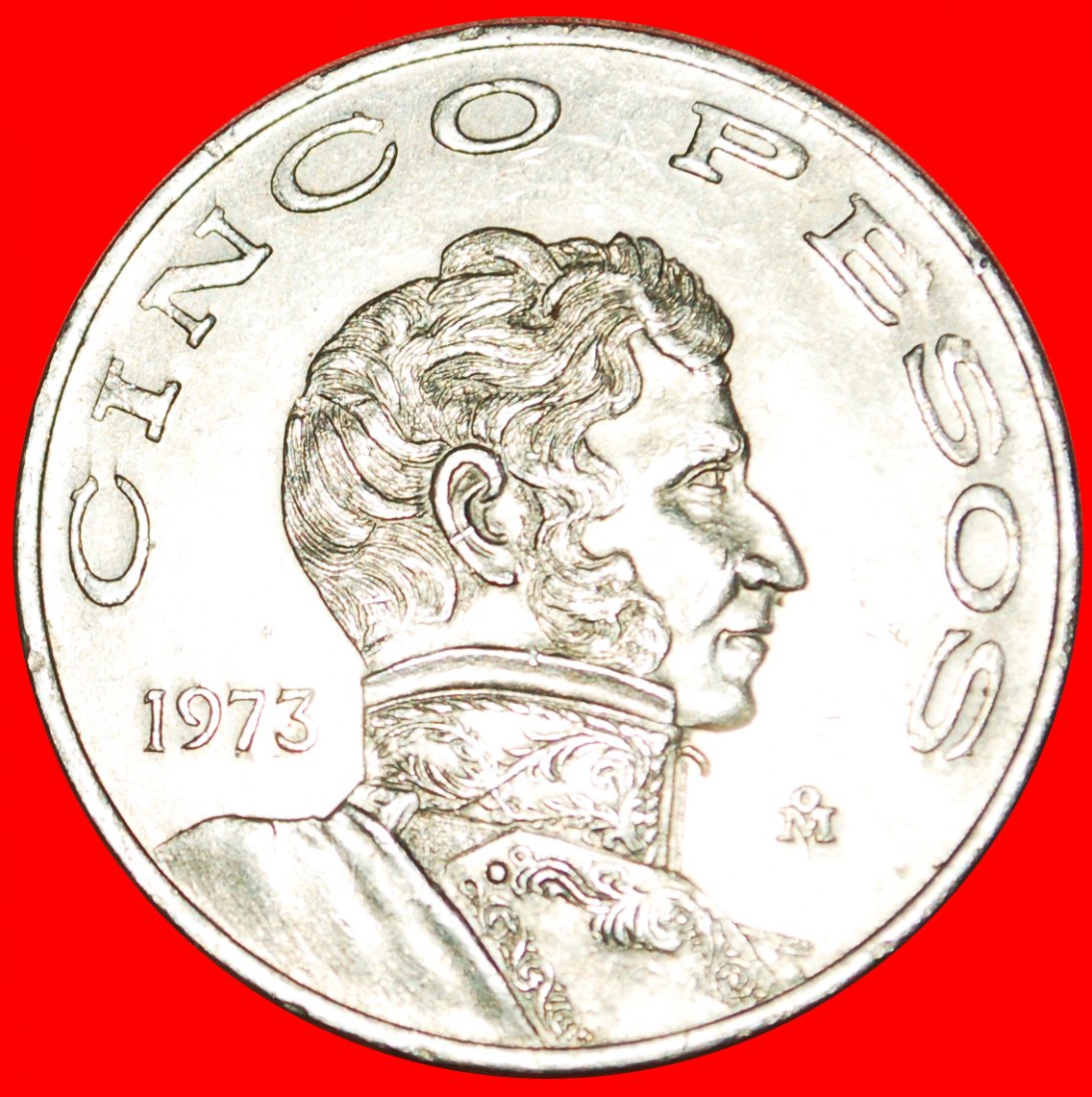  # GUERERRO (1782-1831): MEXIKO ★ 5 PESOS 1973 INTERESSANTES JAHR! OHNE VORBEHALT!   
