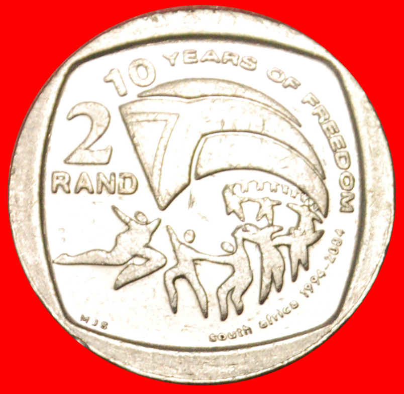  # FREIHEIT: SÜDAFRIKA ★ 2 RANDS 1994—2004! OHNE VORBEHALT!   