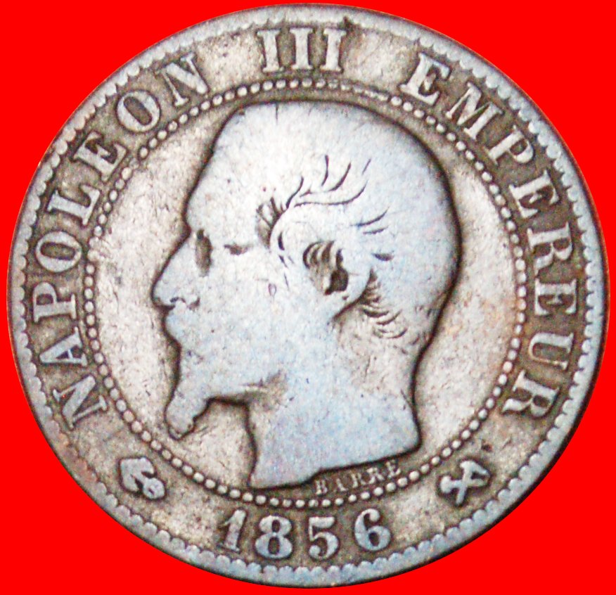  # NAPOLEON III (1852-1870): FRANKREICH ★ 5 CENTIMES 1856B! OHNE VORBEHALT!   