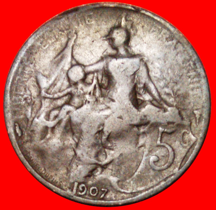  # FREIHEIT: FRANKREICH ★ 5 CENTIMES 1907! OHNE VORBEHALT!   