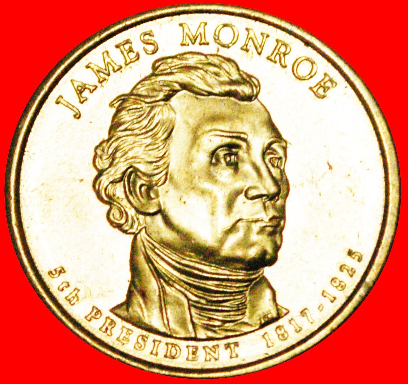  § MONROE (1817-1825): VEREINIGTEN STAATEN USA ★ DOLLAR 2008D STG STEMPELGLANZ OHNE VORBEHALT!   