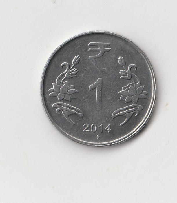  1 Rupee Indien 2014 mit Raute unter der Jahreszahl (I395)   