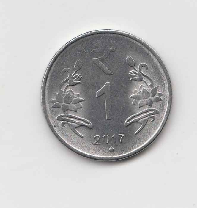  1 Rupee Indien 2017 mit Raute unter der Jahreszahl (I396)   