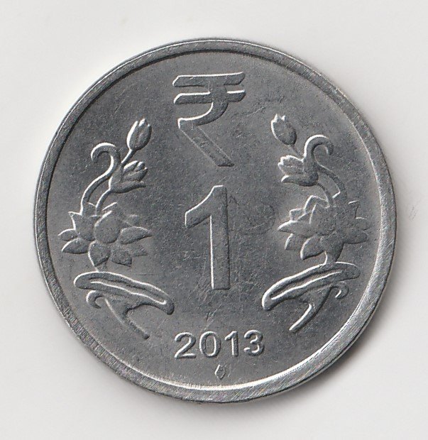  1 Rupee Indien 2013 mit Raute unter der Jahreszahl (I397)   