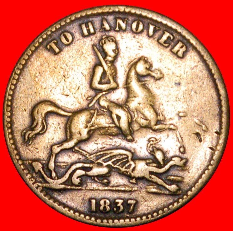 * TO HANOVER: GREAT BRITAIN ★ GAME TOKEN 1837! LOW START ★ NO RESERVE!